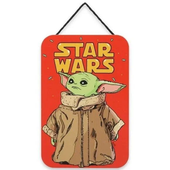 Star Wars Baby Yoda Grogu Wall Plaque For Fans & Collectors - Picture 1 of 3